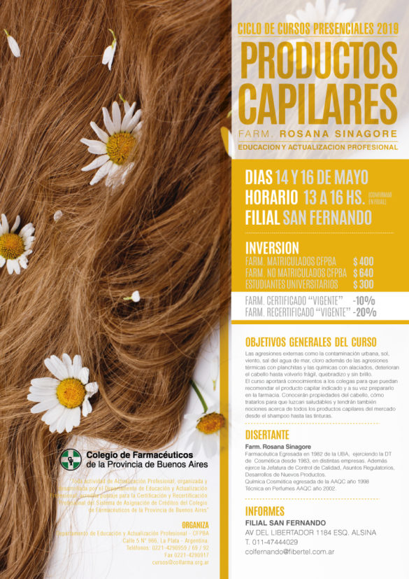 Curso Productos capilares, Filial San Fernando, 14 y 16