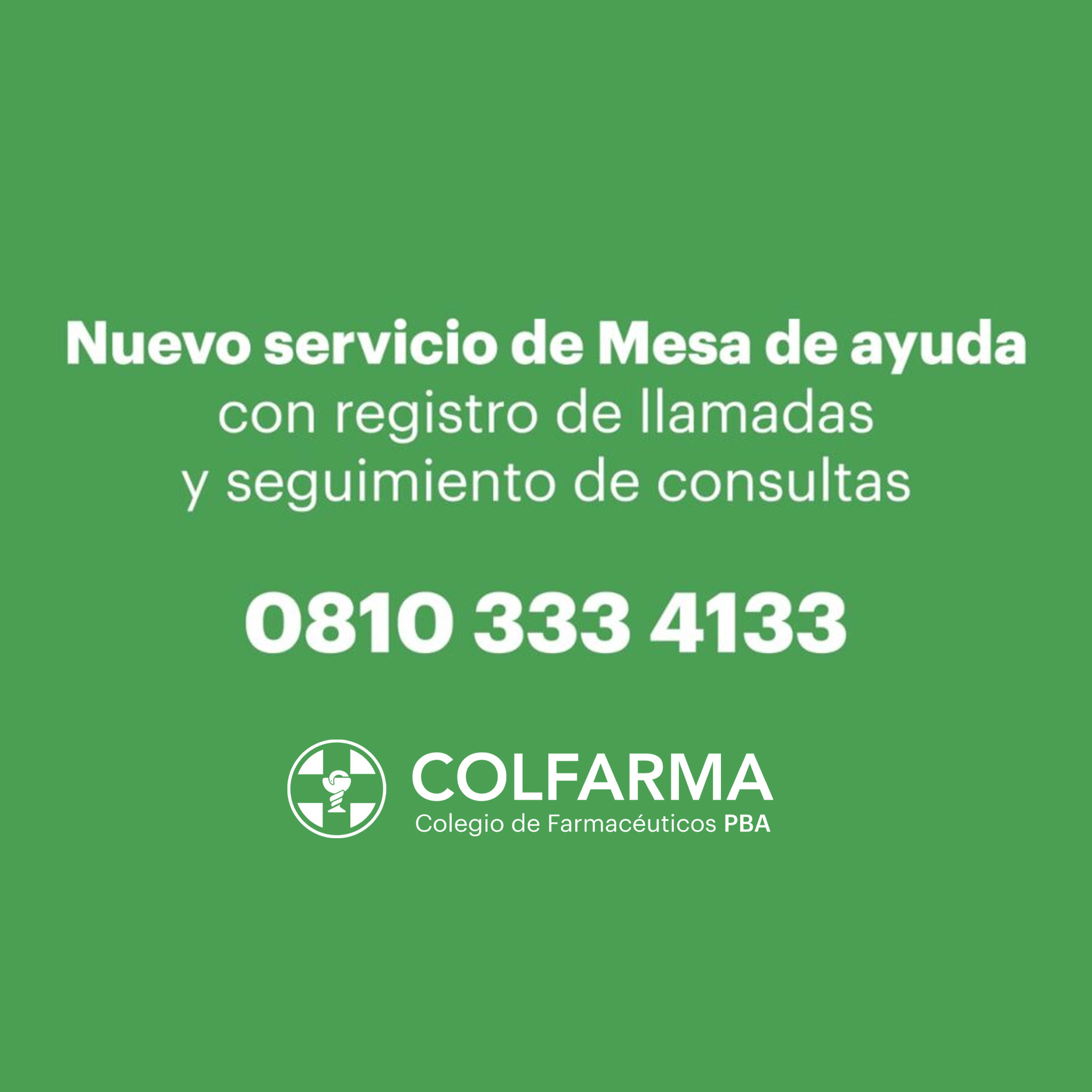 Colegio de Farmacéuticos de la provincia de Buenos Aires.